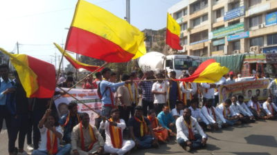 Student assaulted by classmates for waving Karnataka flag; pro-Kannada groups block Belagavi-Goa highway, detained