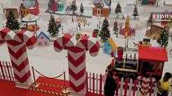 Launch of Christmas snow village and express at Express Avenue mall in Chennai