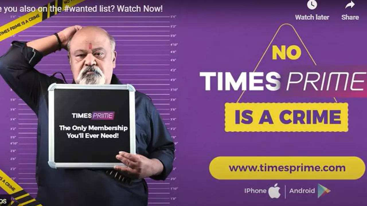 Times Prime: Times Prime unveils new brand campaign 'No Times Prime is a  crime' - Times of India