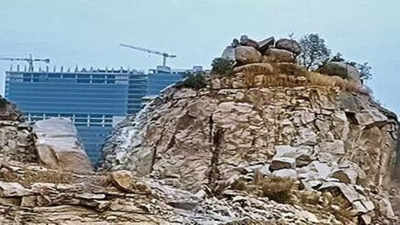 Kokapet's ancient rock art site disturbed, boulders missing, but Hyderabad Metropolitan Development Authority denies role