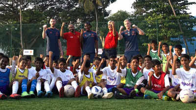 Manchester United trio launches grassroots project in India