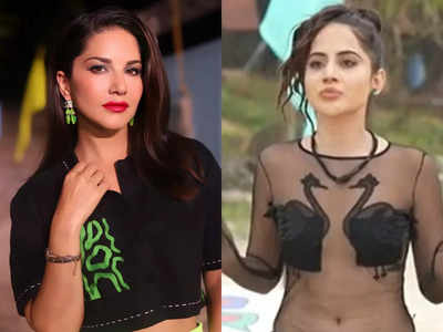 Sunny Leone praises Urfi Javed's short dress with two swans; latter proudly says, 'You can compete with me but not my outfit'