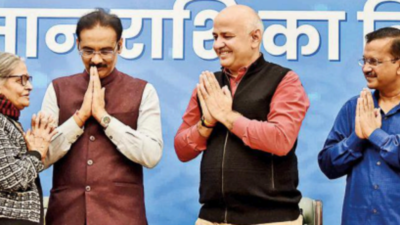 Delhi CM Arvind Kejriwal felicitates yoga scheme instructors, gives cheques
