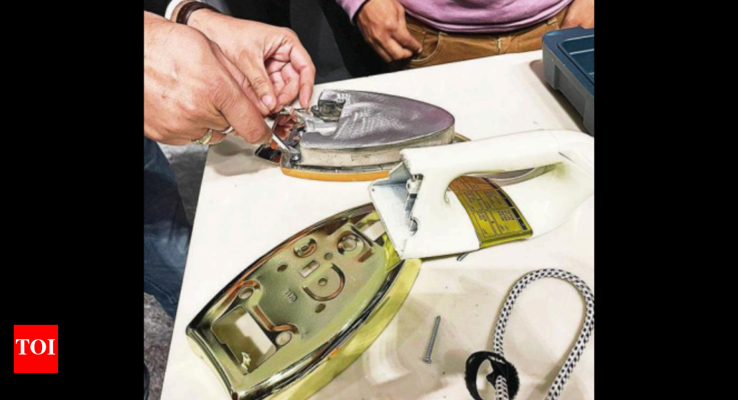 Bengaluru 1 held with iron box parts crafted in gold Bengaluru News Times of India