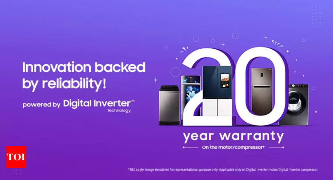 Samsung offers 20 years warranty on Digital Inverter Motor for washing machines & Digital Inverter Compressor for refrigerators: What it means for users – Times of India