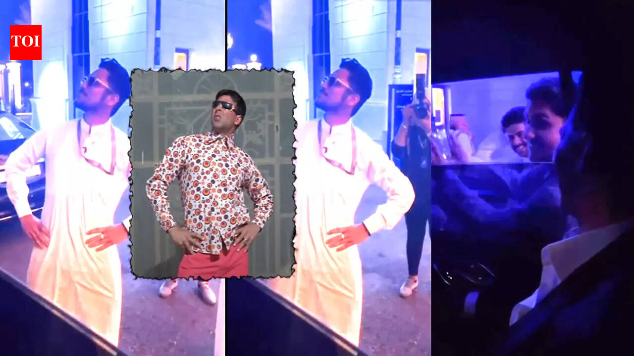 Akshay Kumar watches fan from car recreating his infamous Raju pose ...