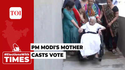 Gujarat Election 2022: PM Modi's mother casts vote, accompanied by daughter-in-law