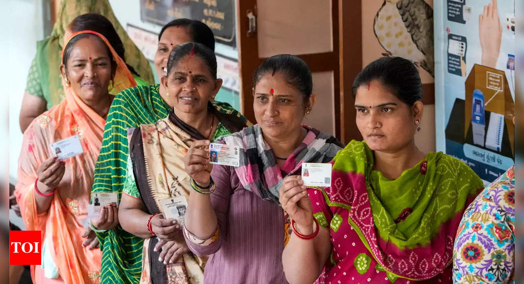 Gujarat Phase II turnout dips to 64% from 70% in 2017 as cities drag down voting | India News – Times of India