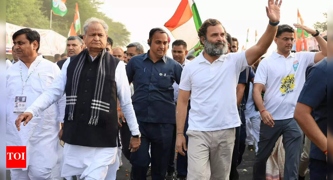 Rahul Gandhi takes Rajasthan CM Ashok Gehlot, Sachin Pilot along on