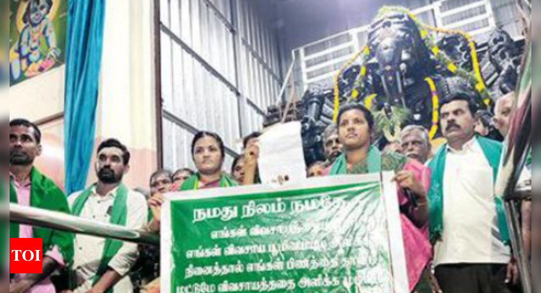 तमिलनाडु में, किसानों ने सरकार के भूमि अधिग्रहण के कदम को रोकने के लिए भगवान विनयगर से याचिका दायर की |  कोयंबटूर समाचार – टाइम्स ऑफ इंडिया