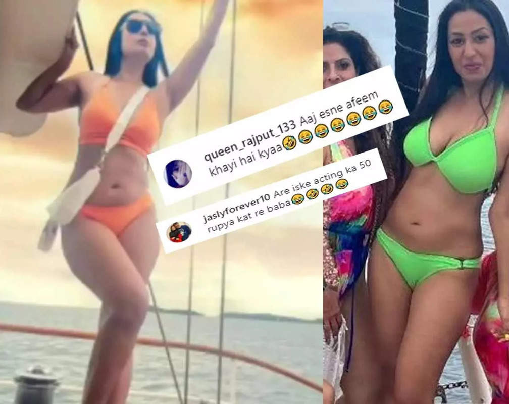 
50-year-old Kashmera Shah's look in neon bikini goes viral, celebrates birthday in Thailand with friends

