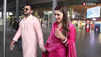 Newlyweds Hansika and Sohael papped at airport