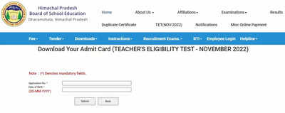 HP TET Admit Card 2022 released for Shastri, TGT & Language Teacher posts at hpbose.org