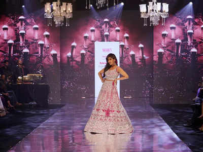 Chitrangada Singh turns showstopper in a rani pink lehenga at the Hyderabad Times Fashion Week