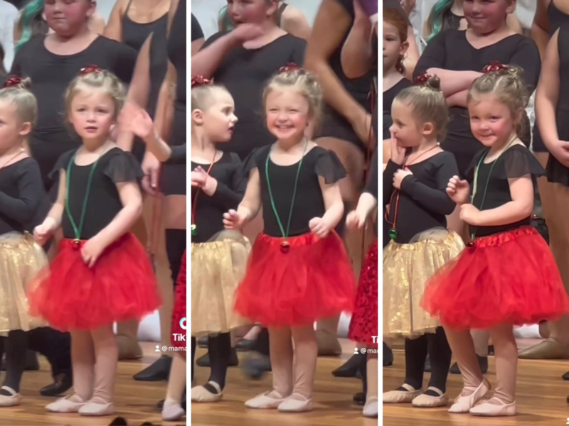 Little girl has the sweetest reaction on spotting her mother in the audience