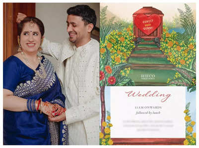 Guneet's wedding invite has a DDLJ connect