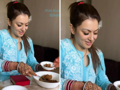 Hansika Motwani cooks halwa for her husband and in-laws!