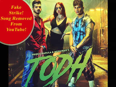Fake strike on Prince Narula and Munawar Faruqui’s ‘Todh’; song gets removed from YouTube