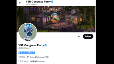 YSR Congress Twitter handle hacked