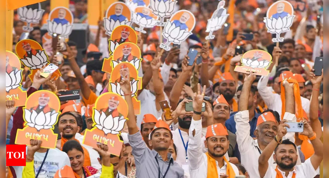 24 out of 27 seats in kitty, BJP’s tribal outreach pays off in Gujarat | India News – Times of India