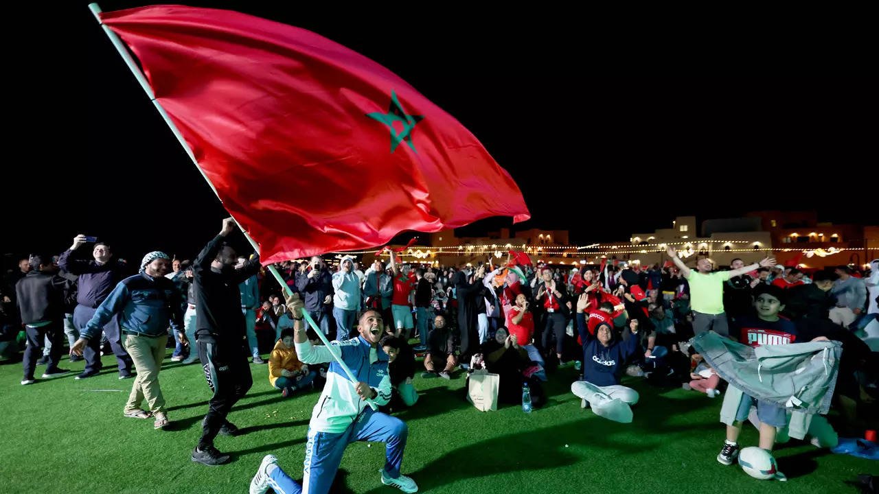 Palestinian flag waved on pitch as Morocco celebrates historic