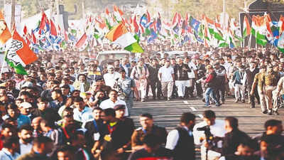 Bharat Jodo Yatra resumes amid rousing welcome in Bundi district