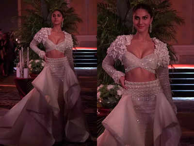 HumaQureshi walked the ramp wearing an indigo blue shirt over a voluminous  white #lehen… | Indian fashion dresses, Indian gowns dresses, Indian  wedding guest dress