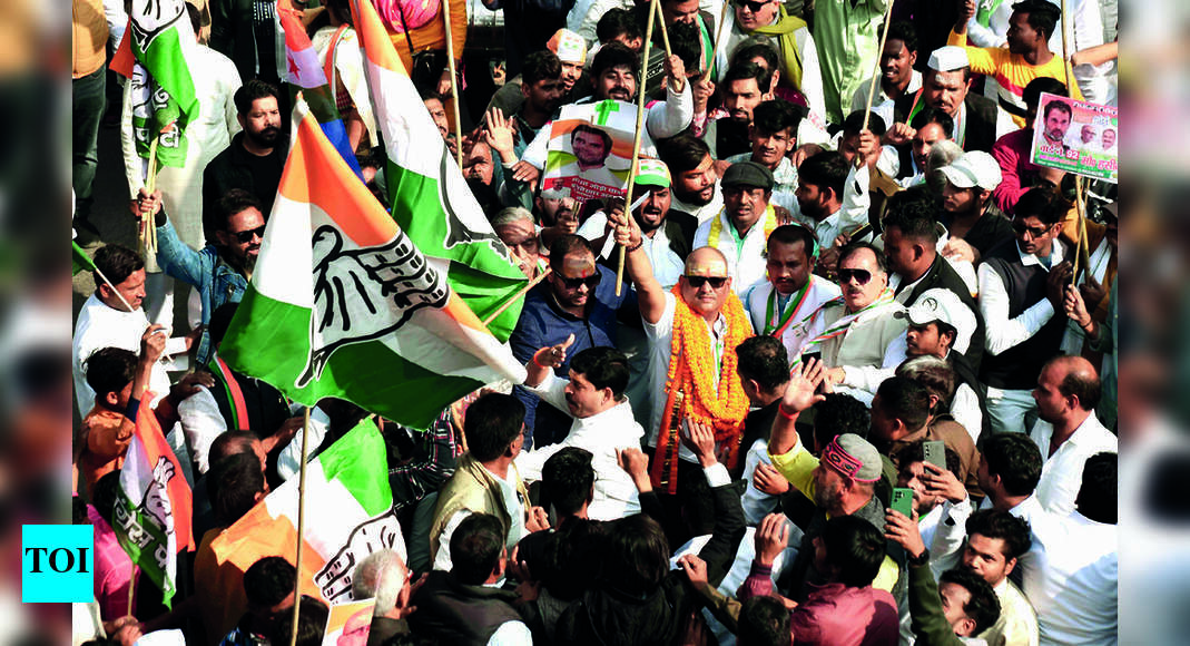 कांग्रेस नेताओं ने निकाली भारत जोड़ो यात्रा |  इलाहाबाद समाचार – टाइम्स ऑफ इंडिया