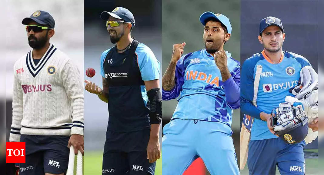 Ajinkya Rahane, Ishant Sharma likely to lose central contracts, Suryakumar Yadav, Shubman Gill set for promotion | Cricket News – Times of India