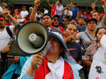 Demonstration to demand the dissolution of Congress and to hold democratic elections, in Lima