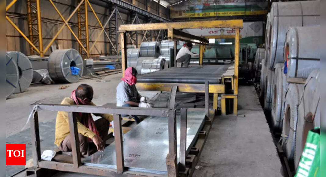 Industrial production contracts 4% in October: Govt data – Times of India