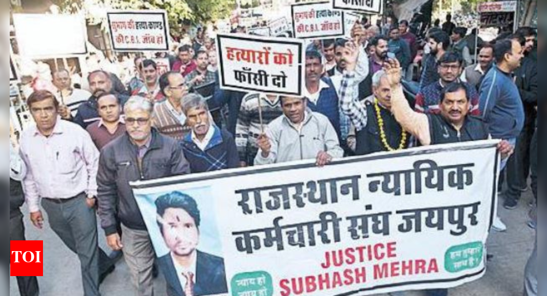 मेहरा मामले में जज पर हत्या का आरोप, हड़ताल अब भी जारी |  जयपुर समाचार – टाइम्स ऑफ इंडिया