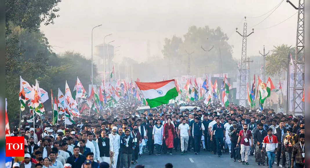 Congress to mark 100 days of Bharat Jodo Yatra with concert in Jaipur | India News – Times of India