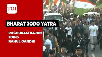 Ex-RBI governor Raghuram Rajan joins Rahul Gandhi on Bharat Jodo Yatra in Rajasthan