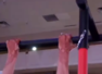 This bride doing pull-ups at her reception is too cool