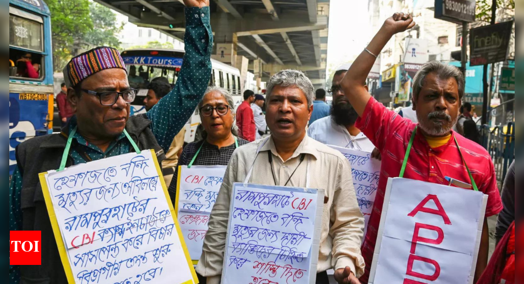 पश्चिम बंगाल सीआईडी ​​ने बोगतुई में सीबीआई के 7 अधिकारियों पर मामला दर्ज किया, आरोपी की हिरासत में मौत |  कोलकाता समाचार – टाइम्स ऑफ इंडिया