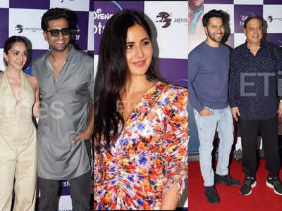 Vicky Kaushal, Katrina Kaif, Kiara Advani, Varun Dhawan with father David Dhawan: Celebs attend the screening of 'Govinda Naam Mera' - Pics inside