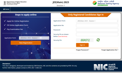 JEE Main 2023 registration begins @ jeemain.nta.nic.in, last date is 12 January