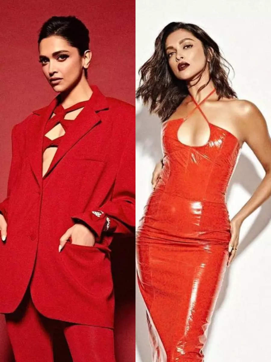 Red outfits ideas from Deepika Padukone for Christmas​ | Times of India