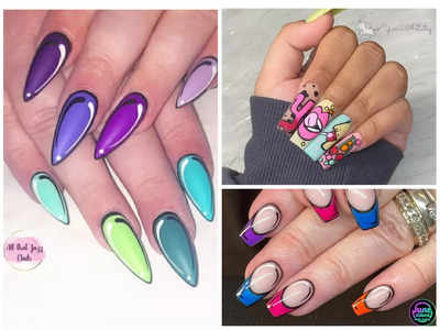 50+ Fun Cartoon Nail Designs - The Glossychic | Cartoon nail designs, Nail  designs, Best acrylic nails