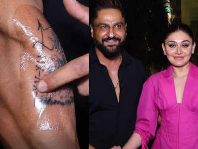 Shefali Jariwala's husband Parag Tyagi floors lady love by getting a tattoo of her name; see photo