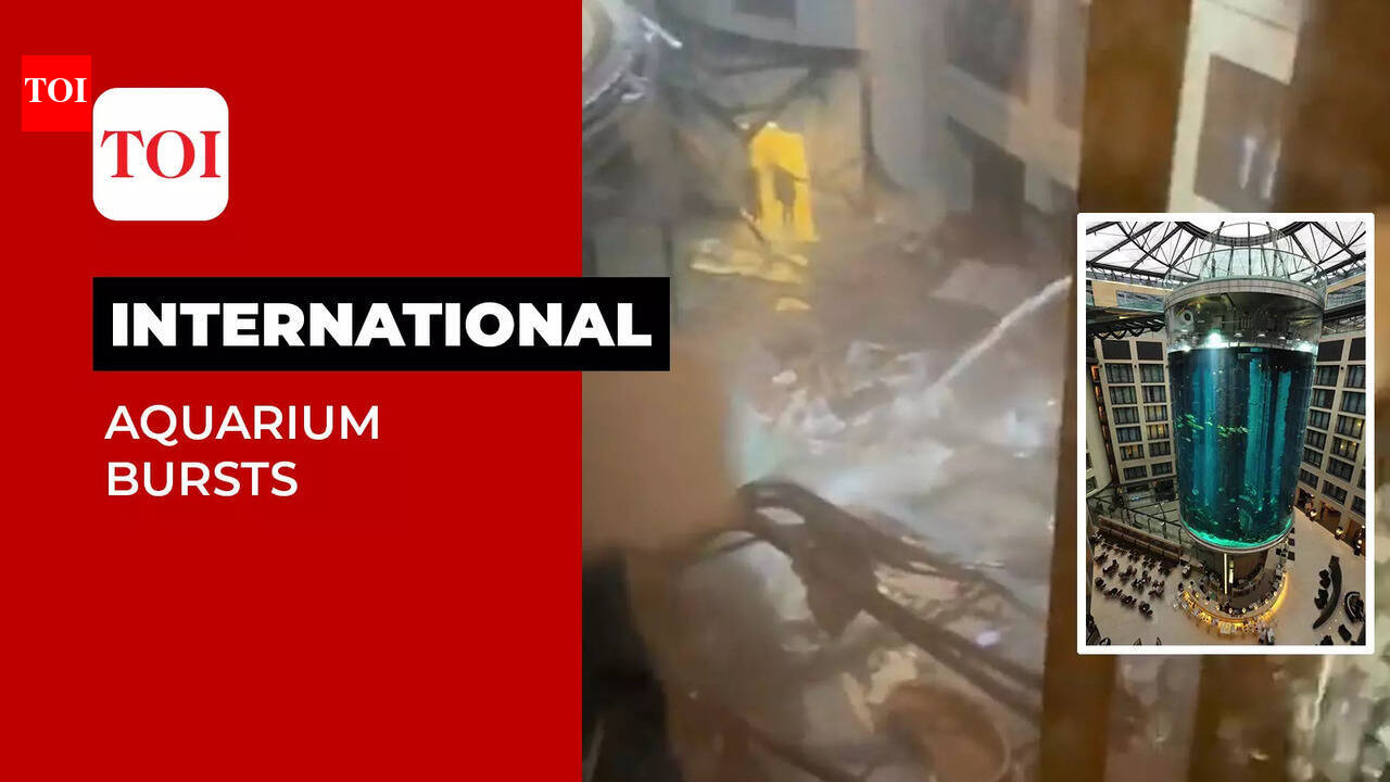 Watch: Cylindrical aquarium explodes in Berlin, two injured