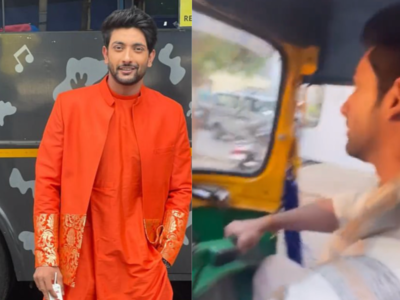 Dharam Patnii fame Fahmaan Khan rides an auto rickshaw and the video gets viral; See the video