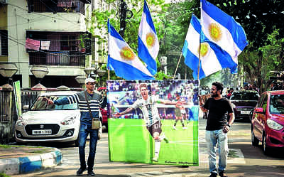 Kolkata fans hit the streets to celebrate Argentina's FIFA World