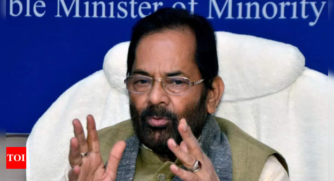 Muslim votes are being ‘chewed like chewing gum’, says Mukhtar Abbas Naqvi | India News – Times of India