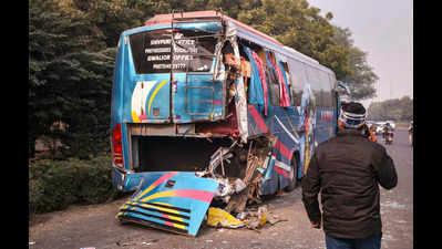 Three killed, 10 injured as buses collide in Greater Noida