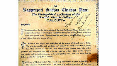 Vivekananda result, ‘address of welcome’ to Netaji among docus in Scottish Church archive