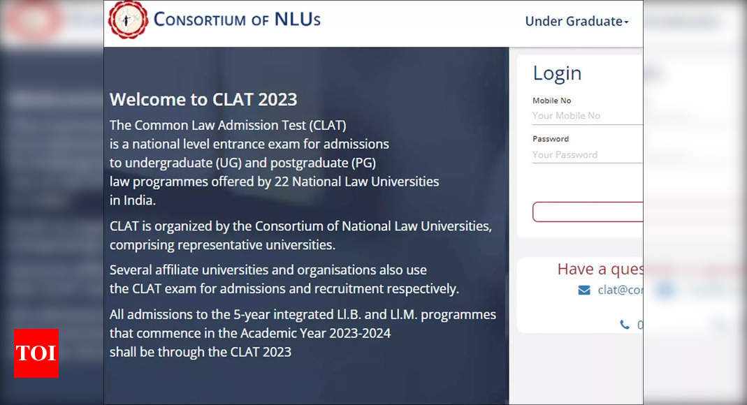 CLAT Answer Key 2023 released on consortiumofnlus.ac.in, objection window opens today – Times of India