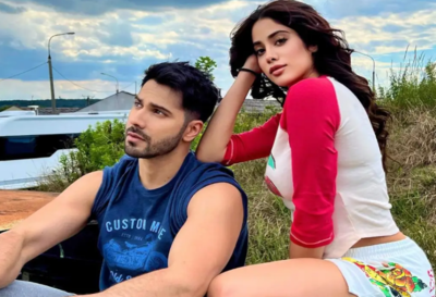Varun Dhawan plays football on the beach, Janhvi Kapoor drops hilarious comment on the pic