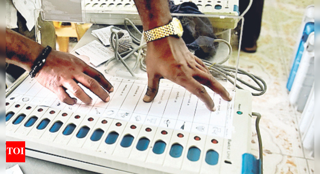 Evm Button Tampered With Using Adhesive In Beed Dist | Chhatrapati ...
